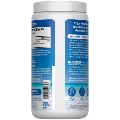 Natural Vitality Calm non-GMO vegan anti-stress drink mix label details