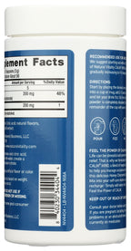 Natural Vitality magnesium supplement powder nutrition facts and ingredients label details