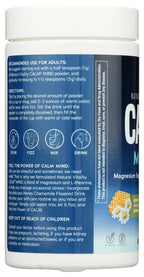 Natural Vitality Calm Mind container showing non-GMO project verified and gluten-free seals