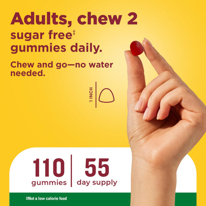 Nature Made sugar free energy support bottle side view
