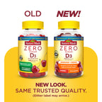 Nature Made Zero Sugar Vitamin D3 Gummies supplement facts label