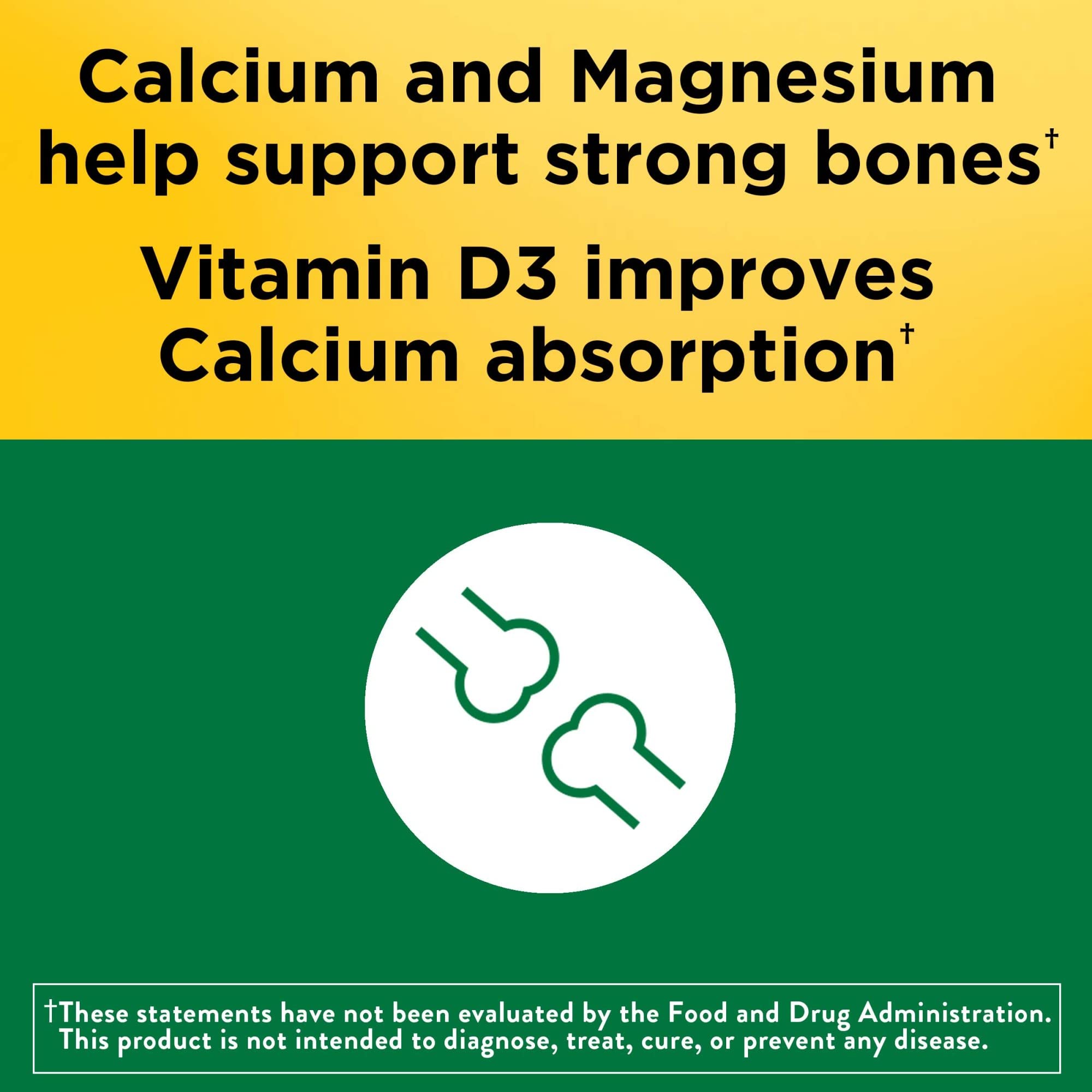 Authentic USA imported Nature Made Calcium Magnesium Zinc tablets bottle on a white retail background
