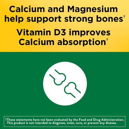 Authentic USA imported Nature Made Calcium Magnesium Zinc tablets bottle on a white retail background
