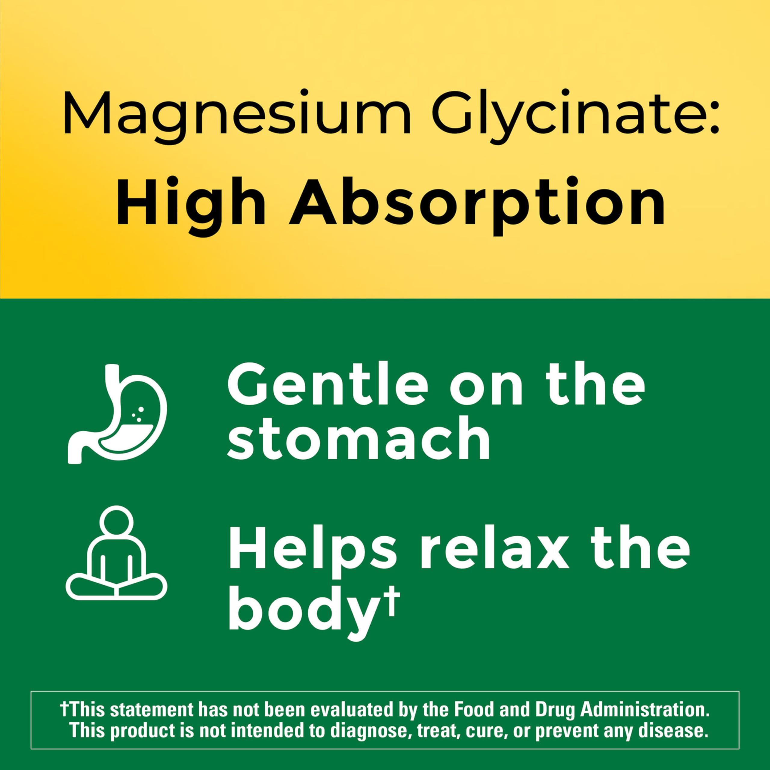 Imported Nature Made magnesium bisglycinate ninety capsules bottle for muscle relaxation support