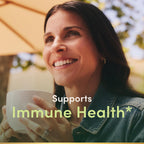 Nature's Bounty citrus flavored immune support supplement bottle label detail