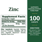 Nature's Bounty immune support supplement bottle side label details