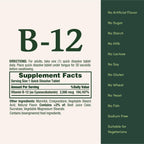 Nature's Bounty B12 quick dissolve sublingual tablets product container