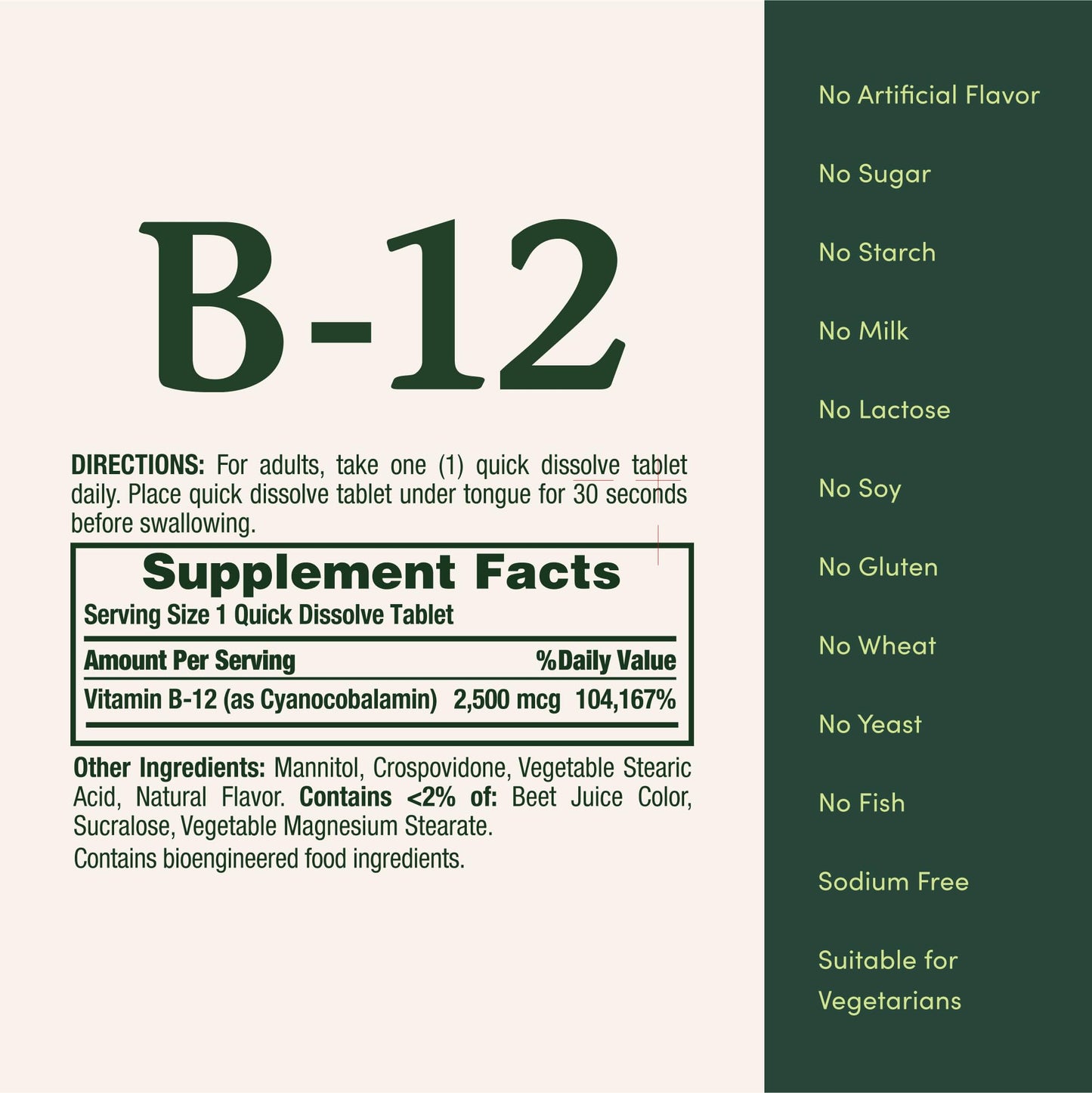 Nature's Bounty Vitamin B12 75 quick dissolve tablets lifestyle image showing sublingual use