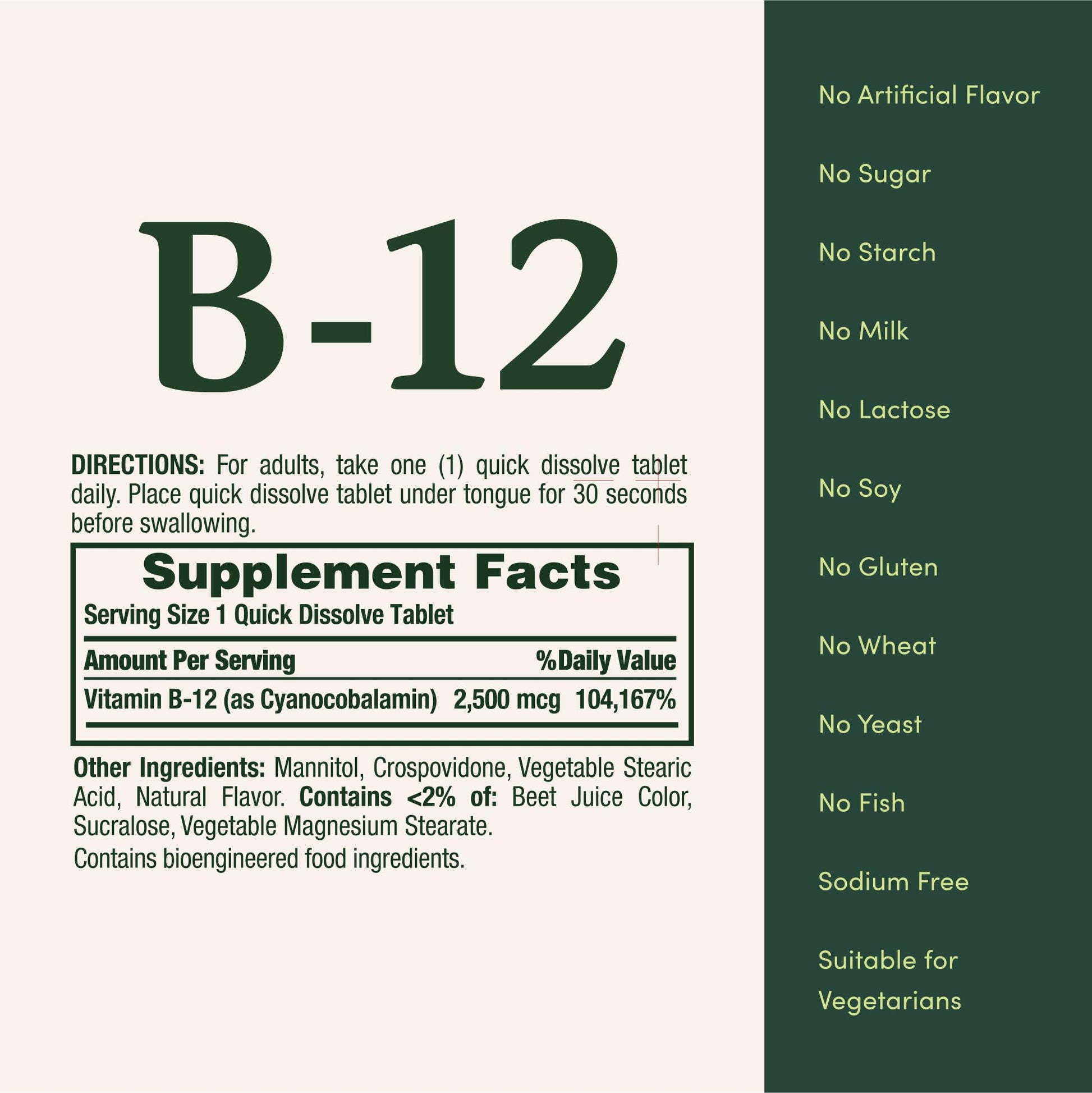 Nature's Bounty Vitamin B12 75 quick dissolve tablets lifestyle image showing sublingual use