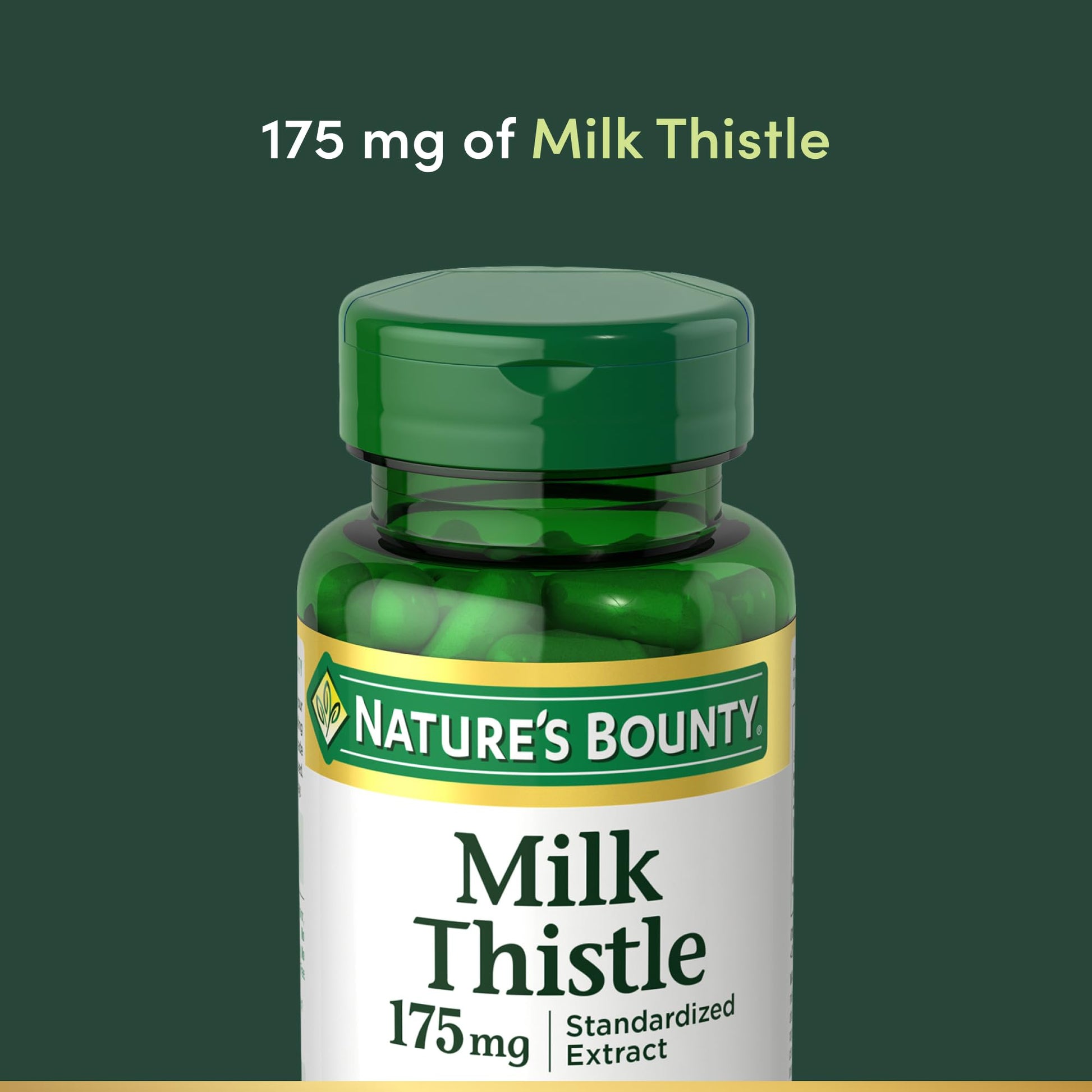 Premium herbal milk thistle softgels by Nature's Bounty for antioxidant cell protection
