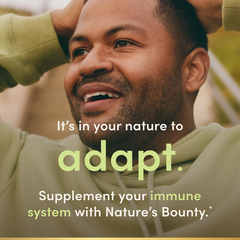 Natures Bounty immune and bone support supplement capsule container
