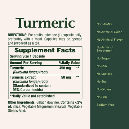 Nature's Bounty Turmeric 450 Milligrams bottle seal inspection confirming authentic USA import quality