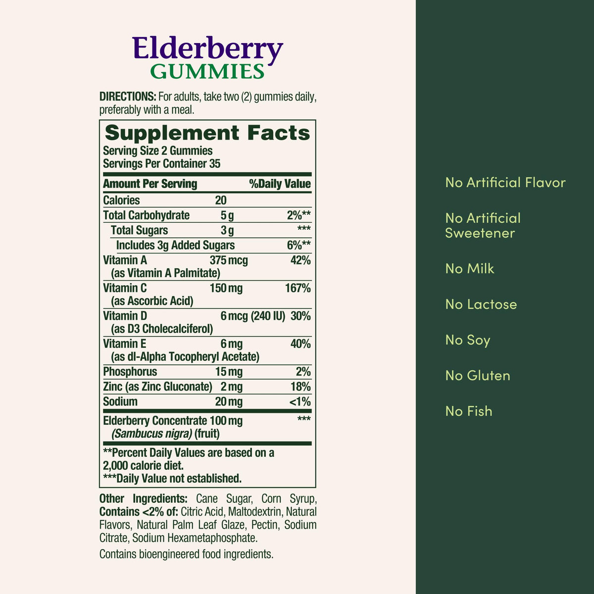 Natures Bounty Elderberry Gummies container cap and safety seal