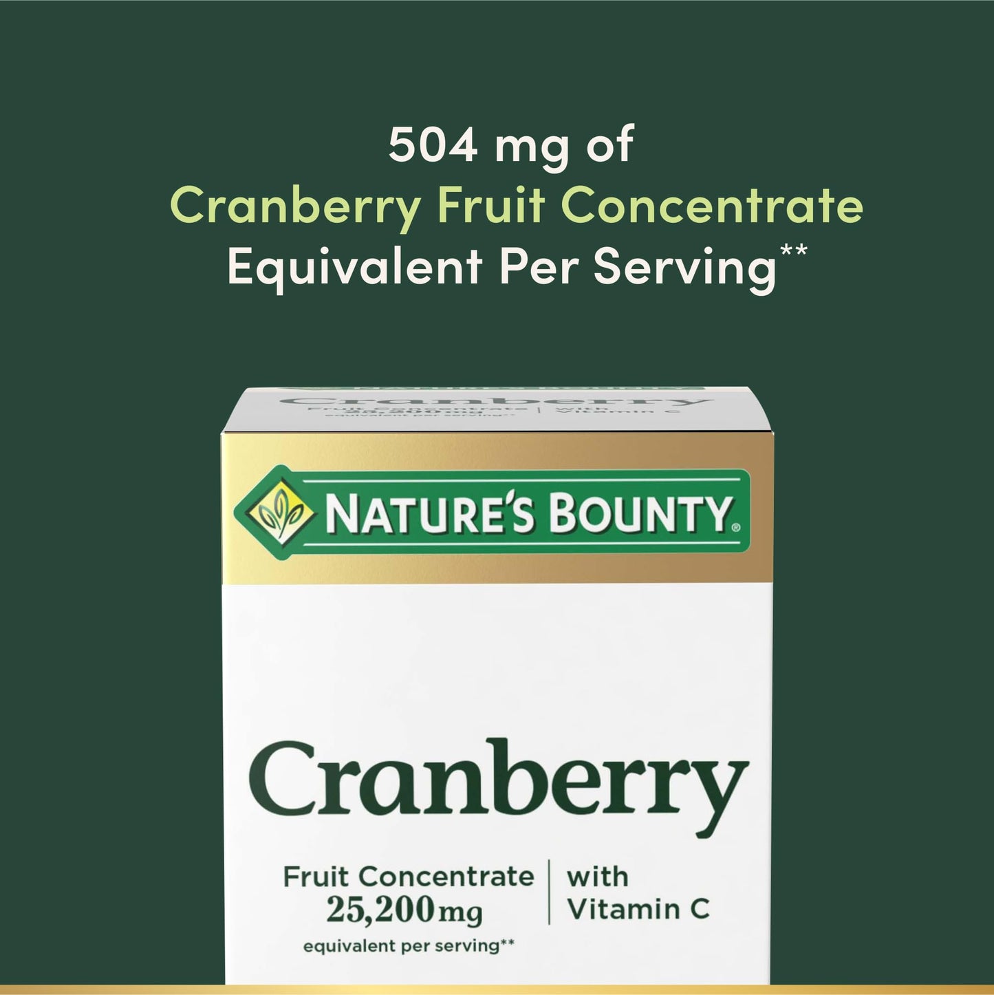 Nature's Bounty Triple Strength Cranberry side view rapid release softgels for bladder support.