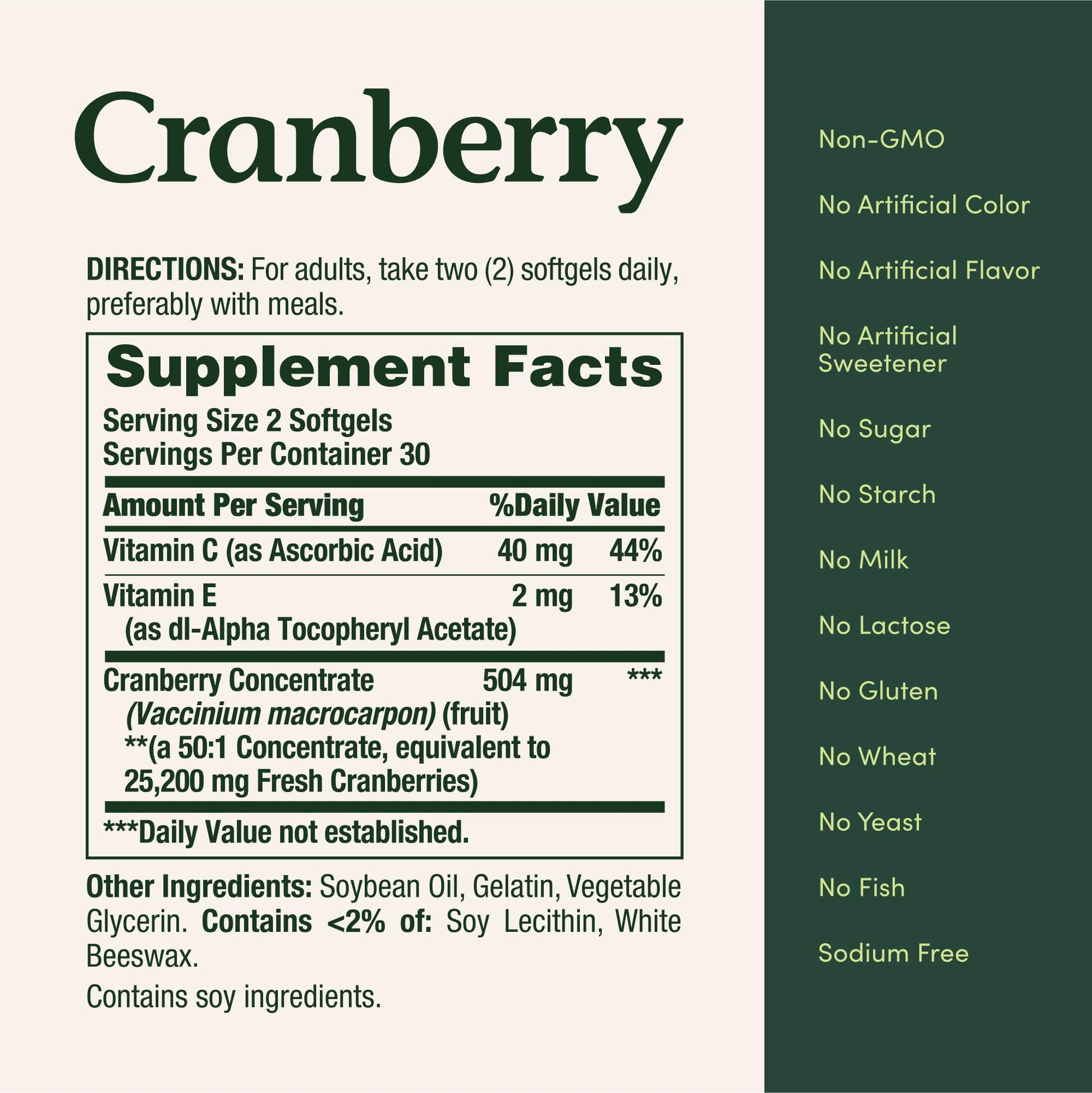 Nature's Bounty Cranberry 25200 mg equivalent 60 softgels packaging premium dietary supplement.