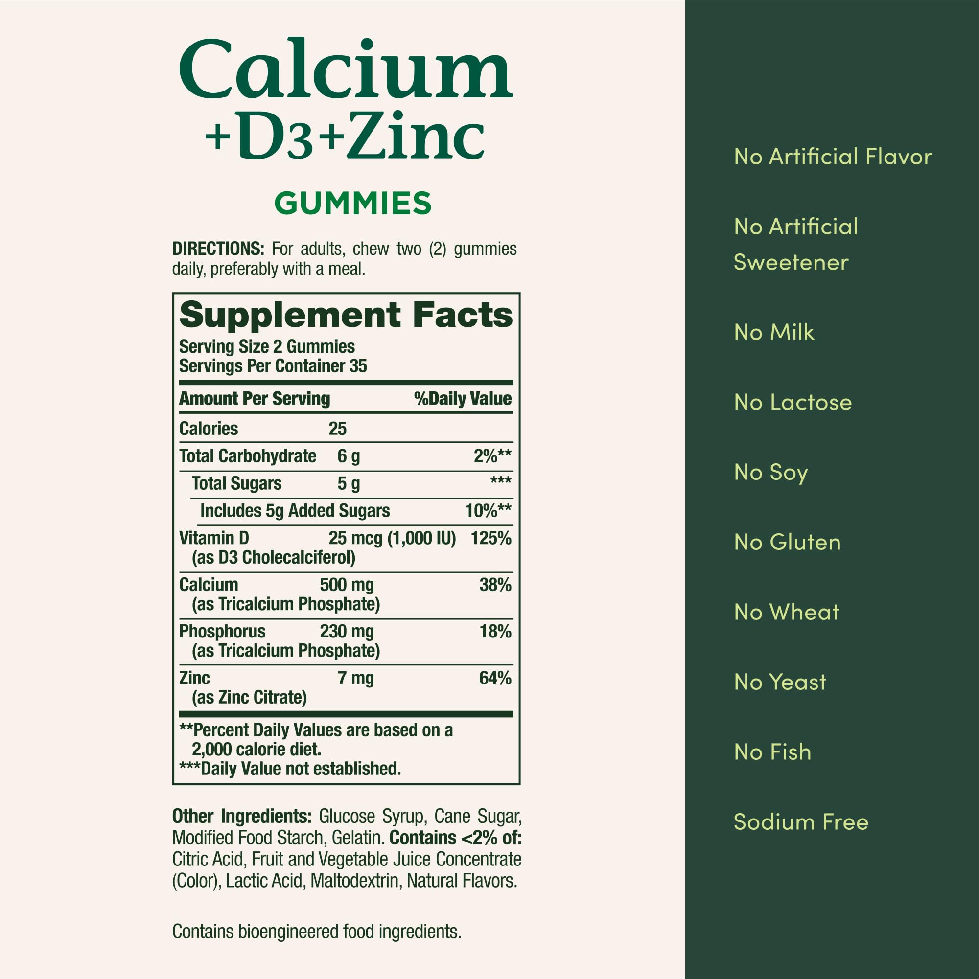 Nature's Bounty 70 count calcium gummies for teeth strength and bone density