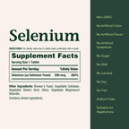 Side profile of Nature's Bounty Selenium mineral supplement bottle