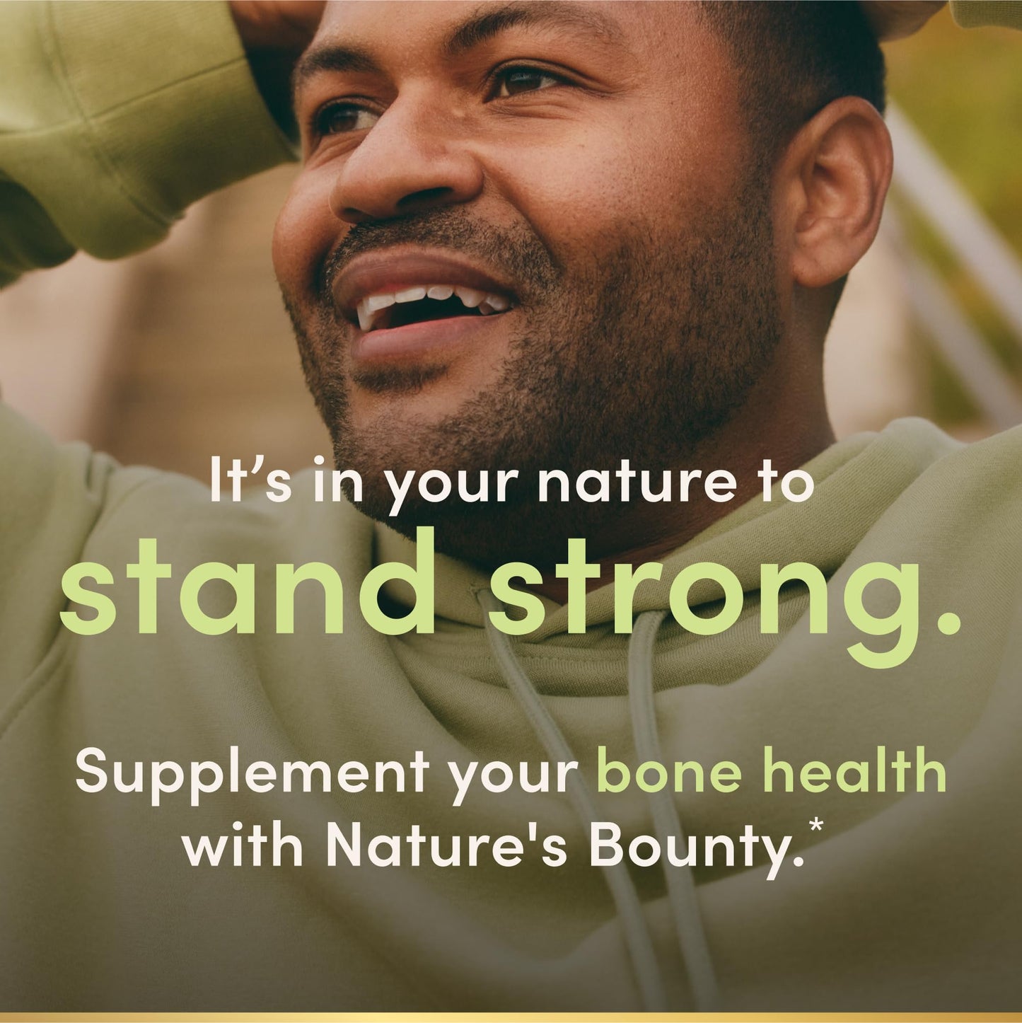 Nature's Bounty USA imported daily calcium carbonate tablets packaging showing gluten free and lactose free labels