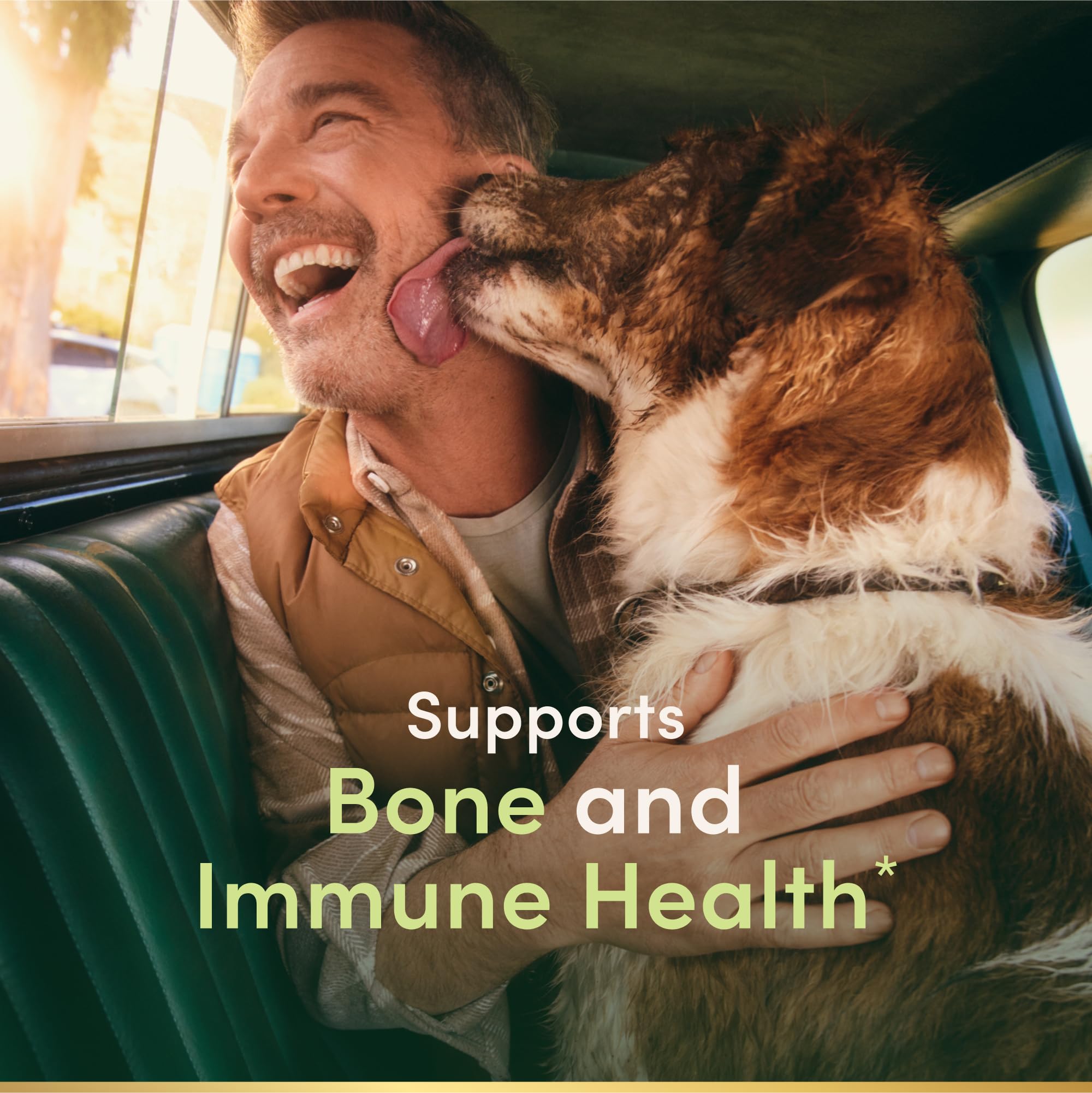 Nature's Bounty Calcium Magnesium Zinc with Vitamin D3 dietary supplement packaging highlighting the bone and immune support label