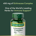 Natures Bounty Echinacea Complex bottle back view ingredients and usage