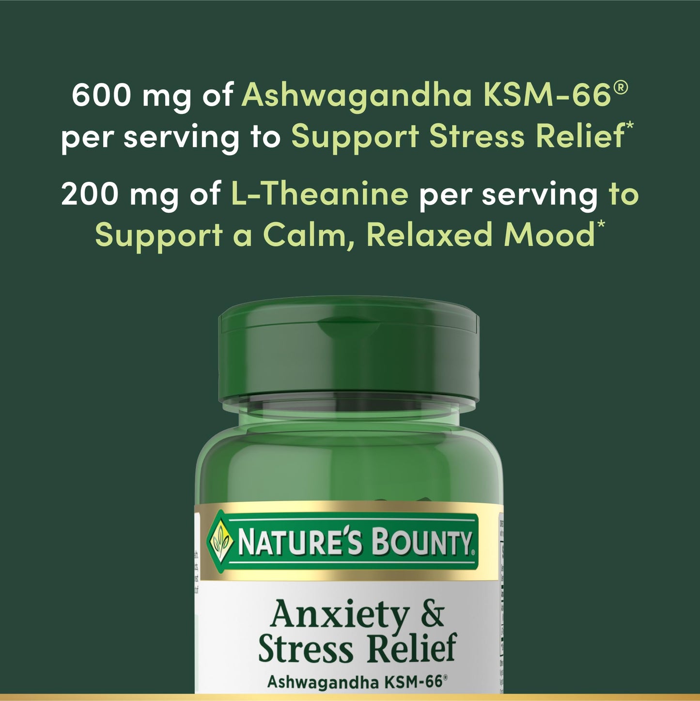 Imported USA premium dietary supplement for managing occasional anxiety and promoting a calm mind naturally.