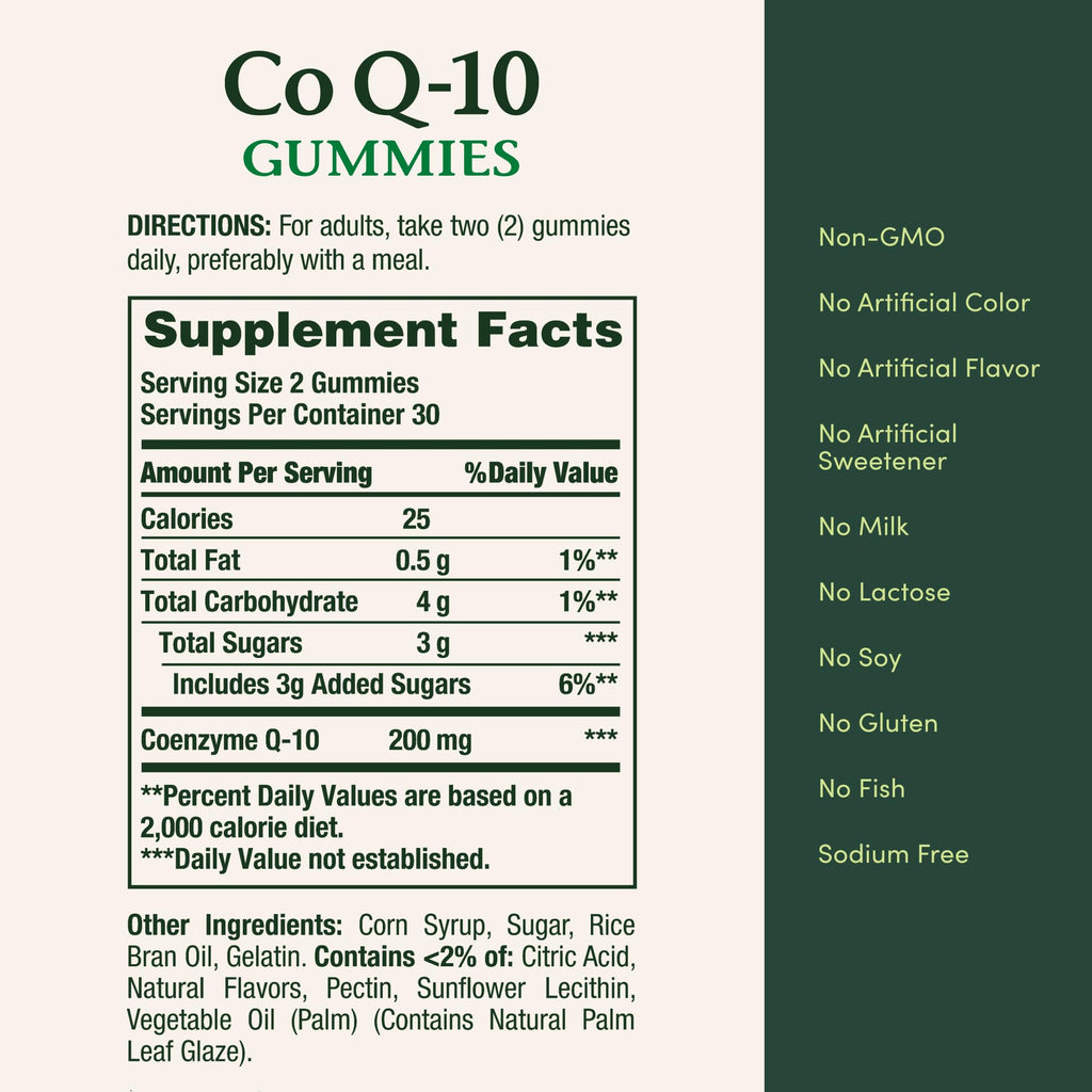Nature's Bounty Coenzyme Q10 60 count bottle close up