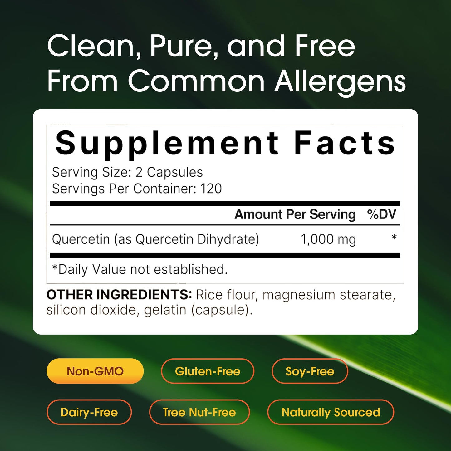Ultra strength bioflavonoid capsules for seasonal allergy support