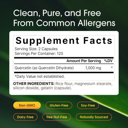 Ultra strength bioflavonoid capsules for seasonal allergy support