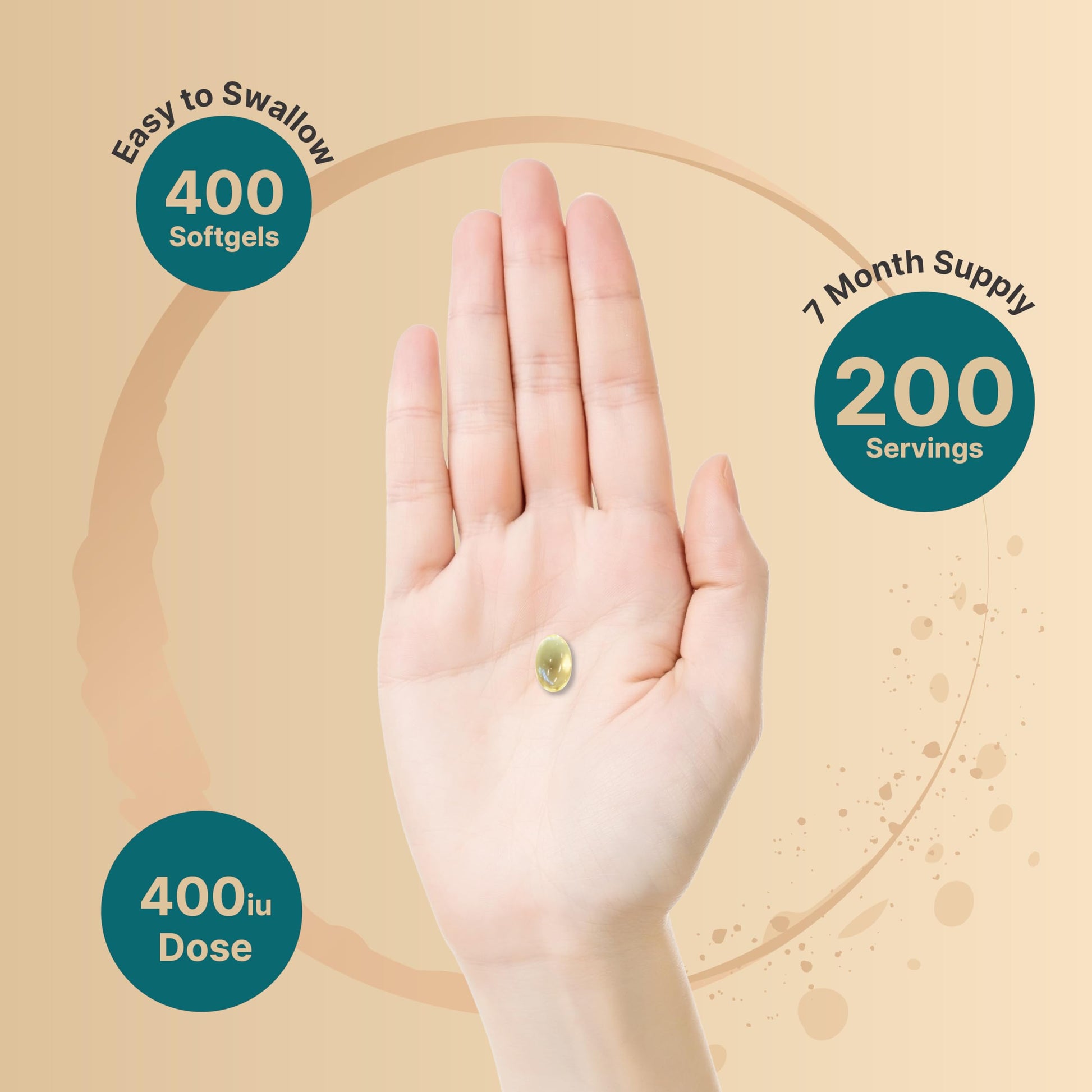 NatureBell non GMO Vitamin E oil capsules 400 count bottle for immune support