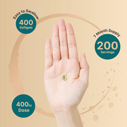 NatureBell non GMO Vitamin E oil capsules 400 count bottle for immune support