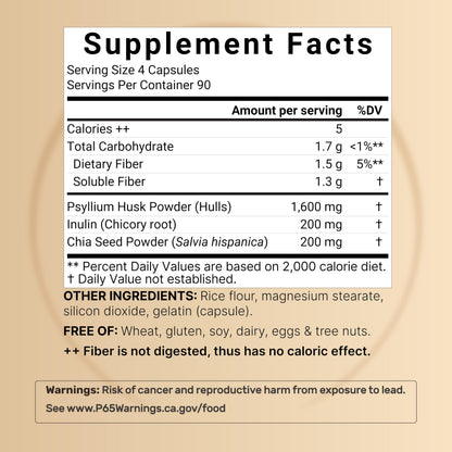 NatureBell Psyllium Husk supplement bottle label details