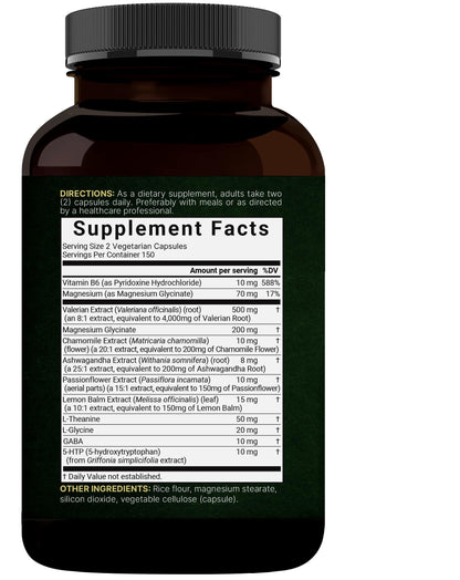 NatureBell Valerian Root capsule size comparison next to standard dietary supplements