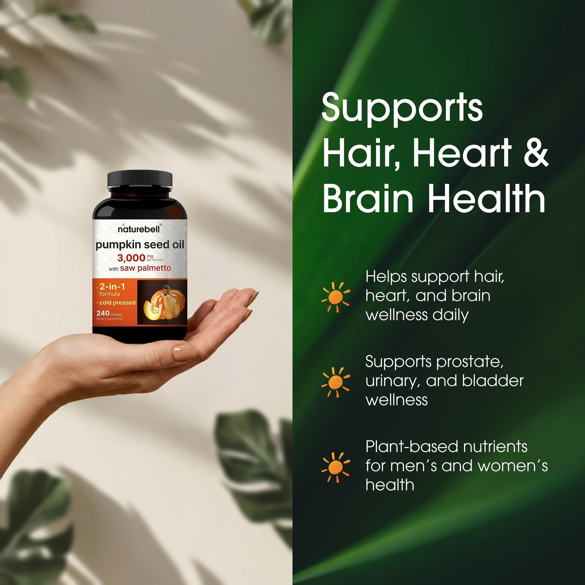NatureBell imported supplement for natural DHT blocker support and daily wellness