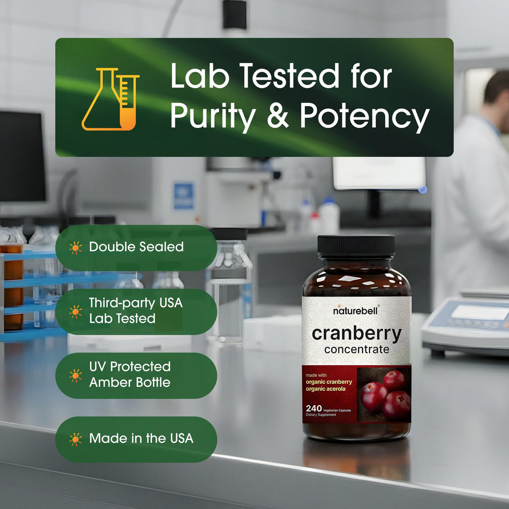 NatureBell USA imported cranberry veggie capsules bottle