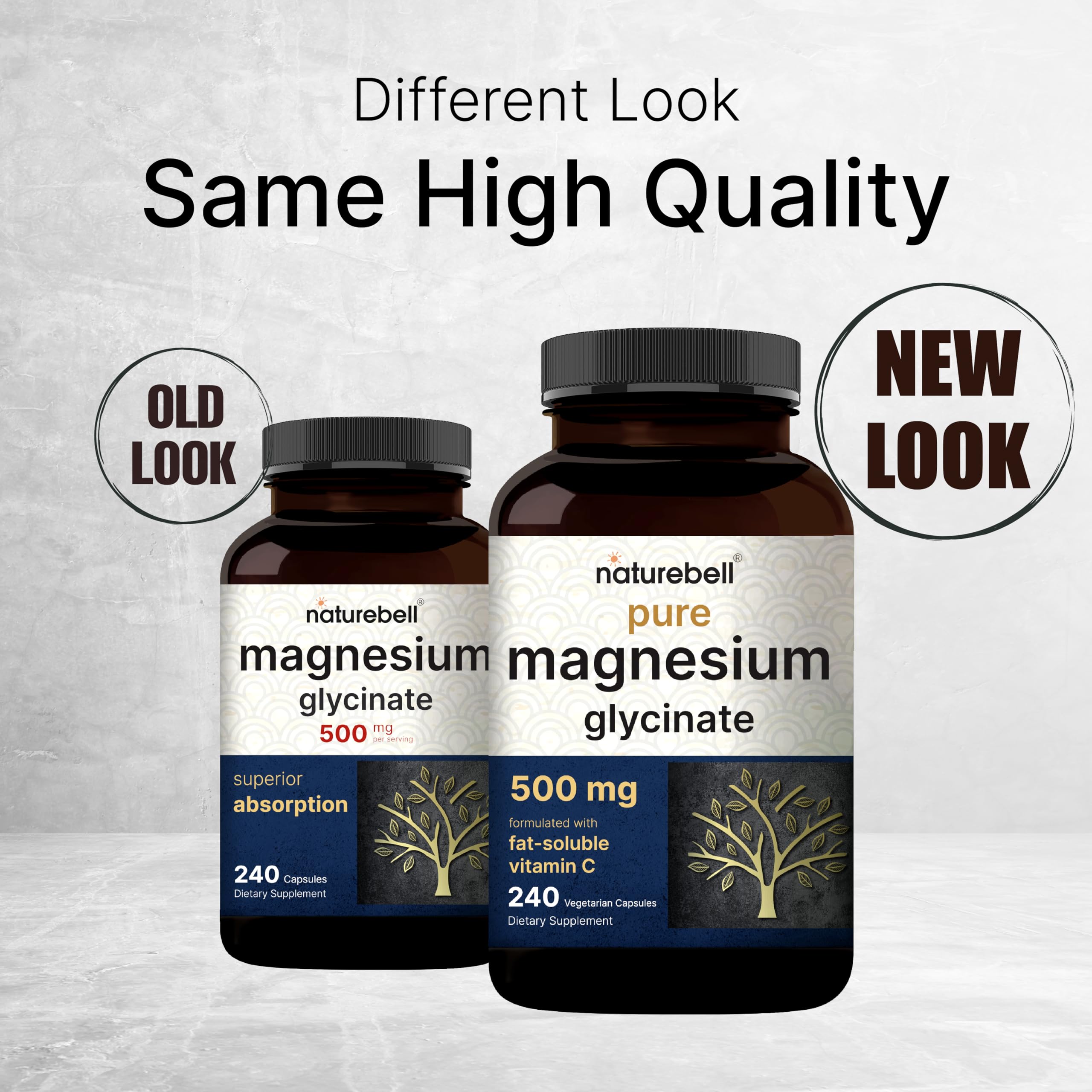 NatureBell magnesium 500mg nutritional facts and ingredient list