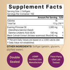 NatureBell 1300mg evening primrose oil mini softgels supplement label facts