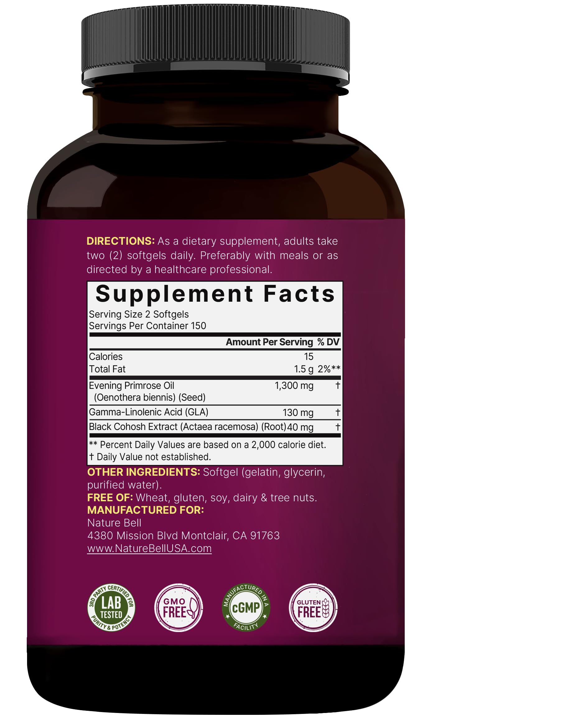 Natural evening primrose oil rich in active gamma linolenic acid