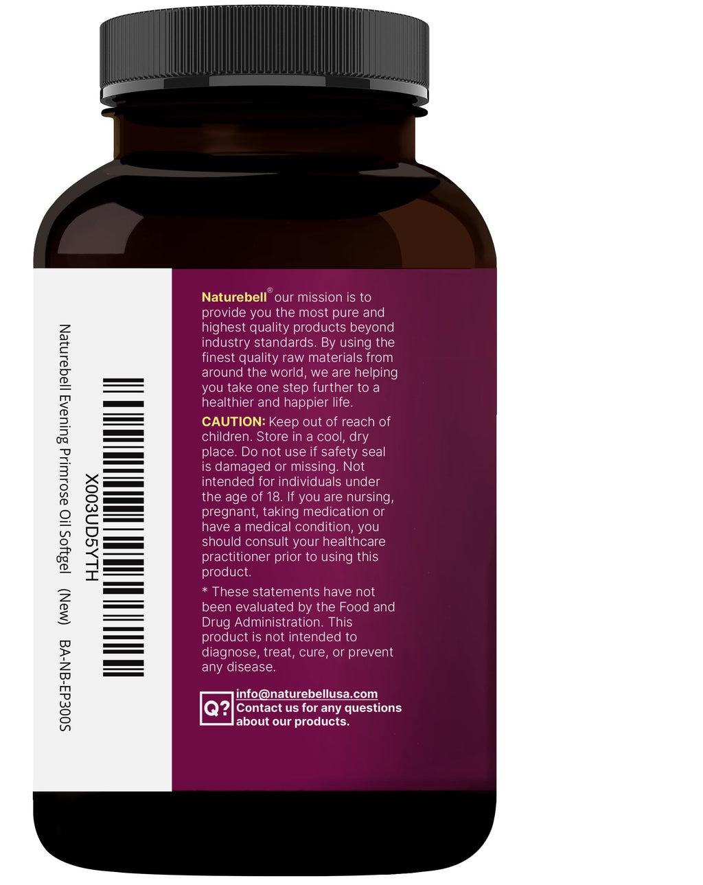Non GMO third party tested evening primrose oil with black cohosh