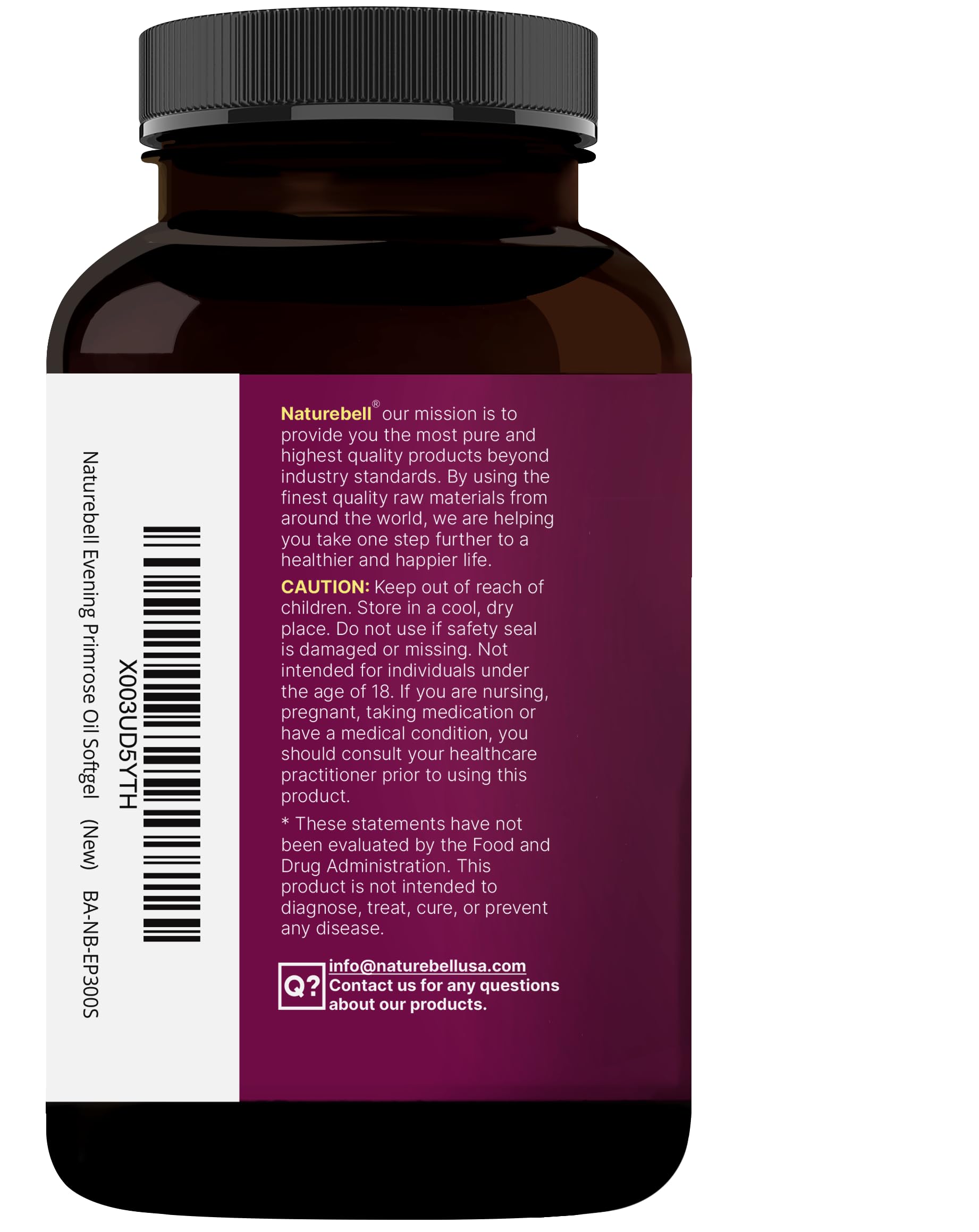 Non GMO third party tested evening primrose oil with black cohosh