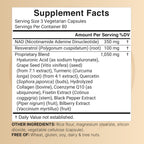 NatureBell NAD+ supplement nutritional facts and ingredient label