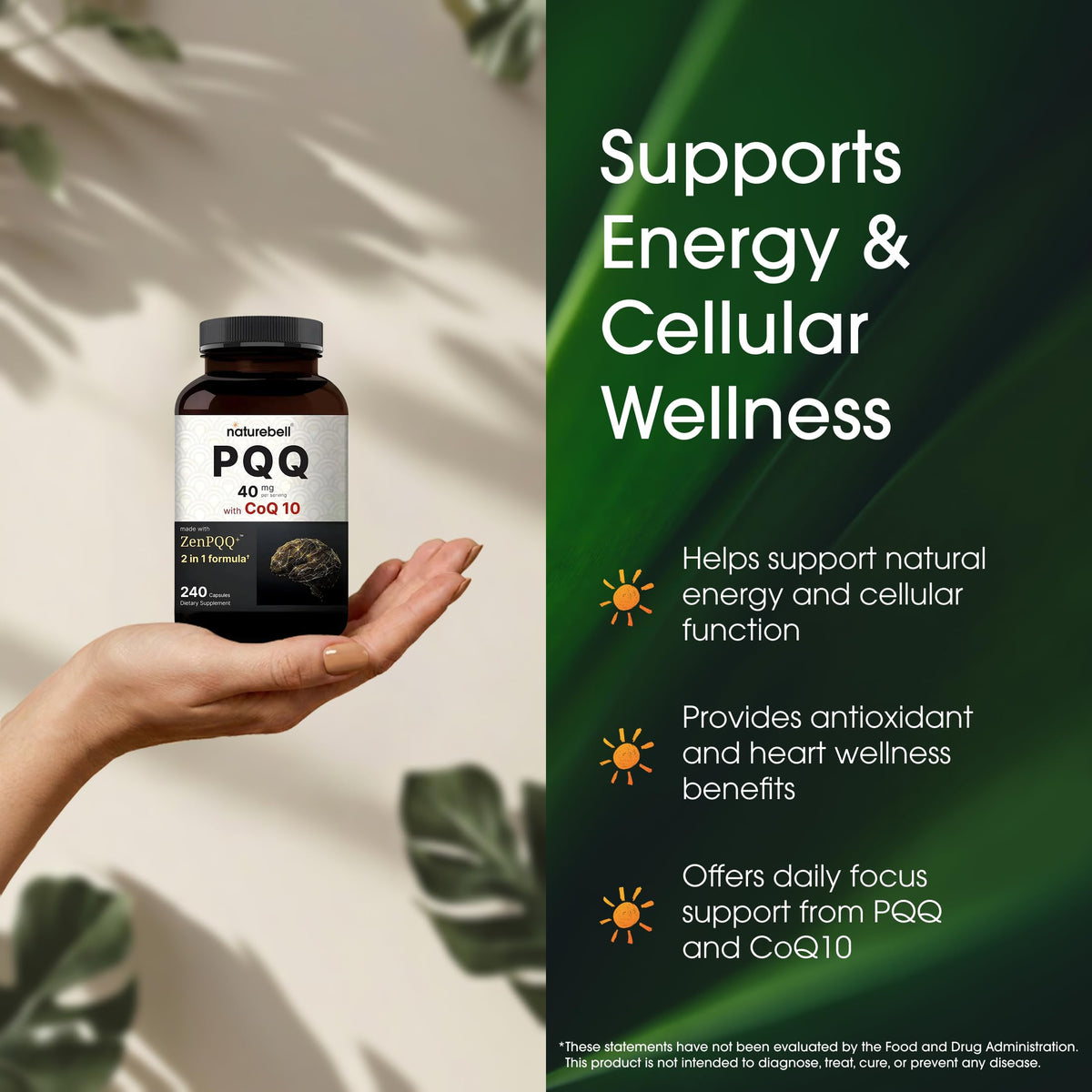 NatureBell mitochondrial health complex capsules close up