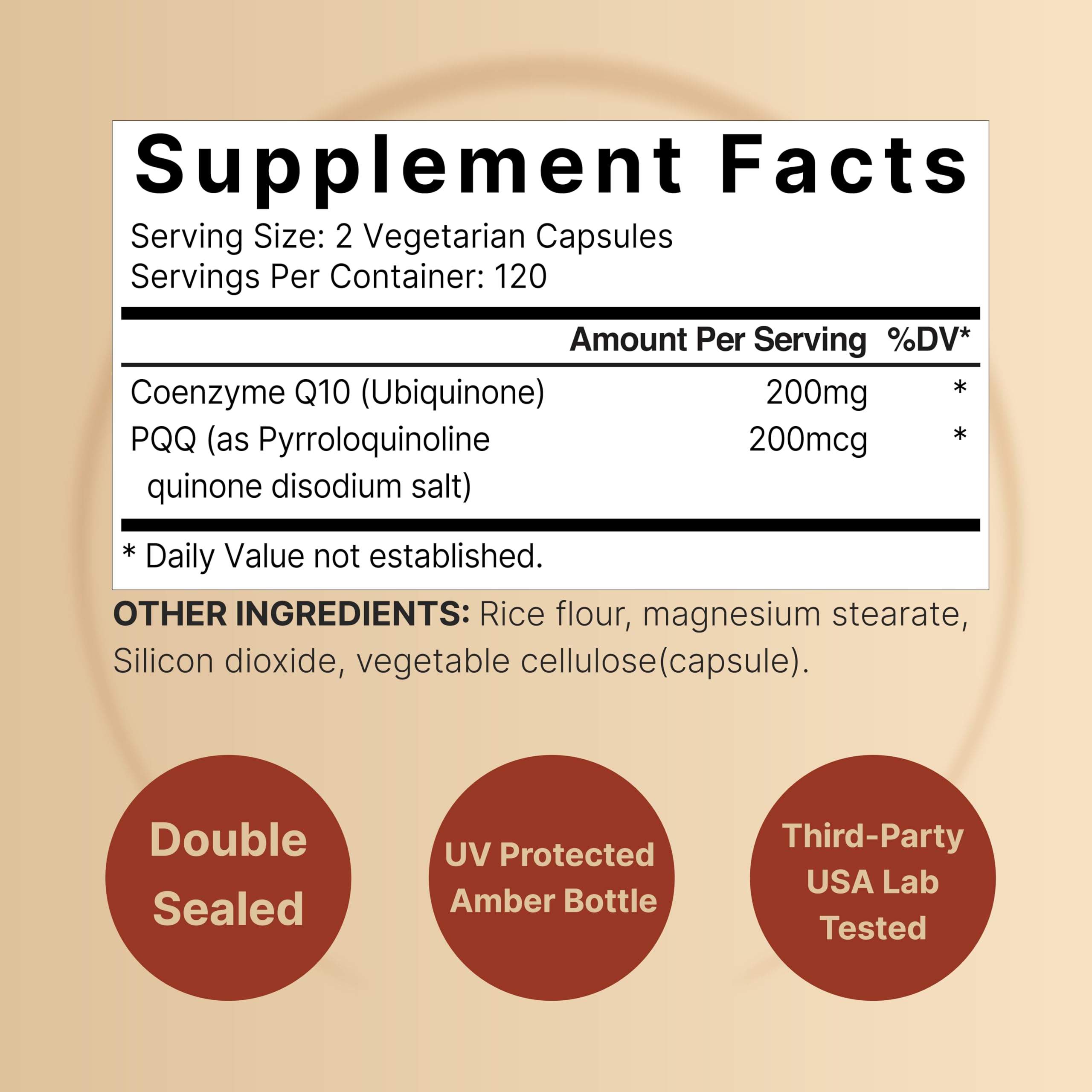 NatureBell Coenzyme Q10 200 milligrams supplement bottle detailing cellular energy support.