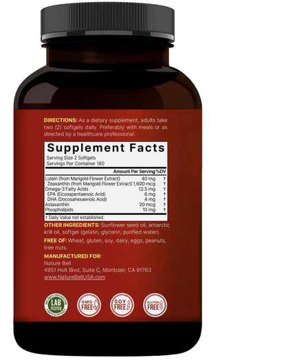 Natural vision support vitamins with marigold flower extract carotenoids