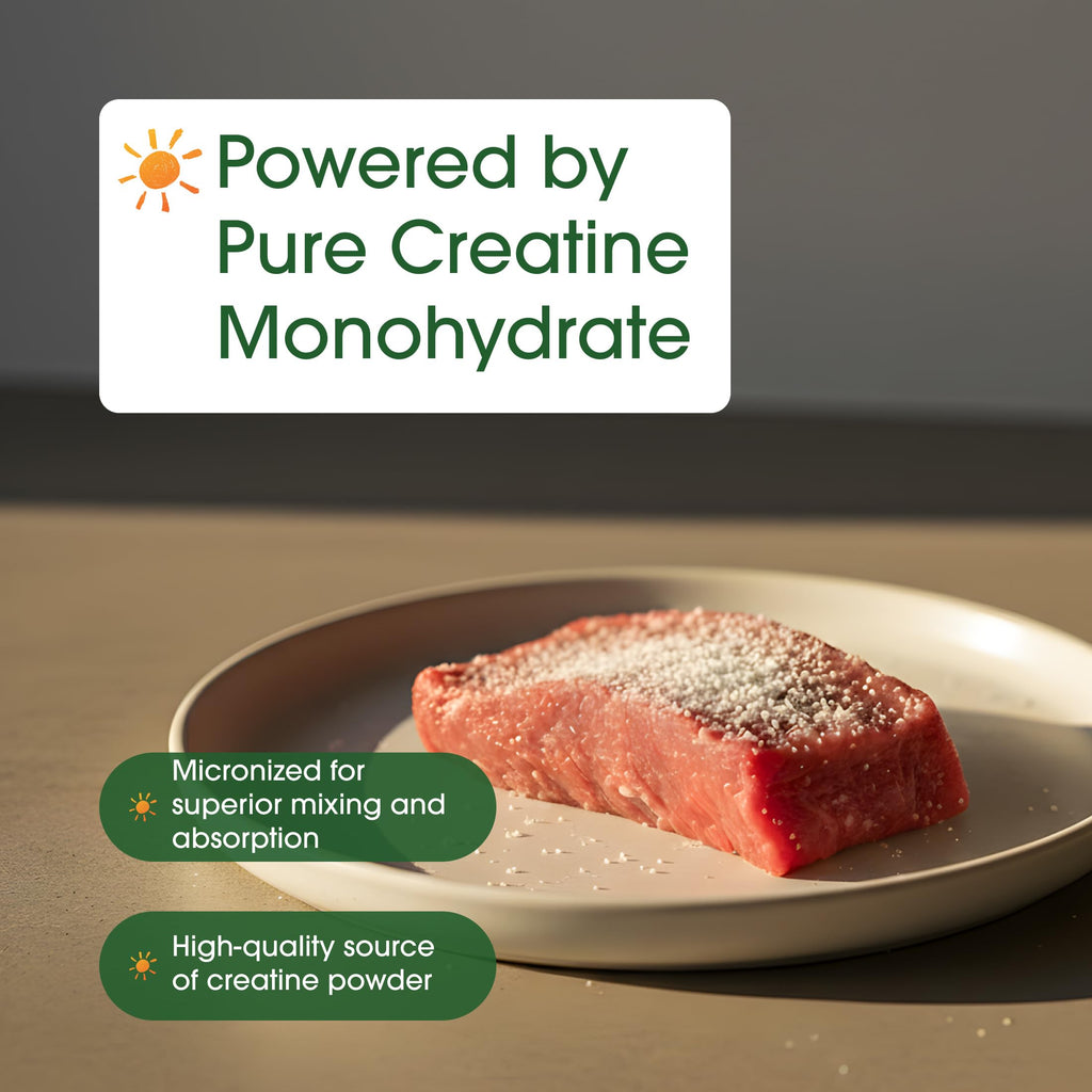 NatureBell micronized creatine powder bottle back label details