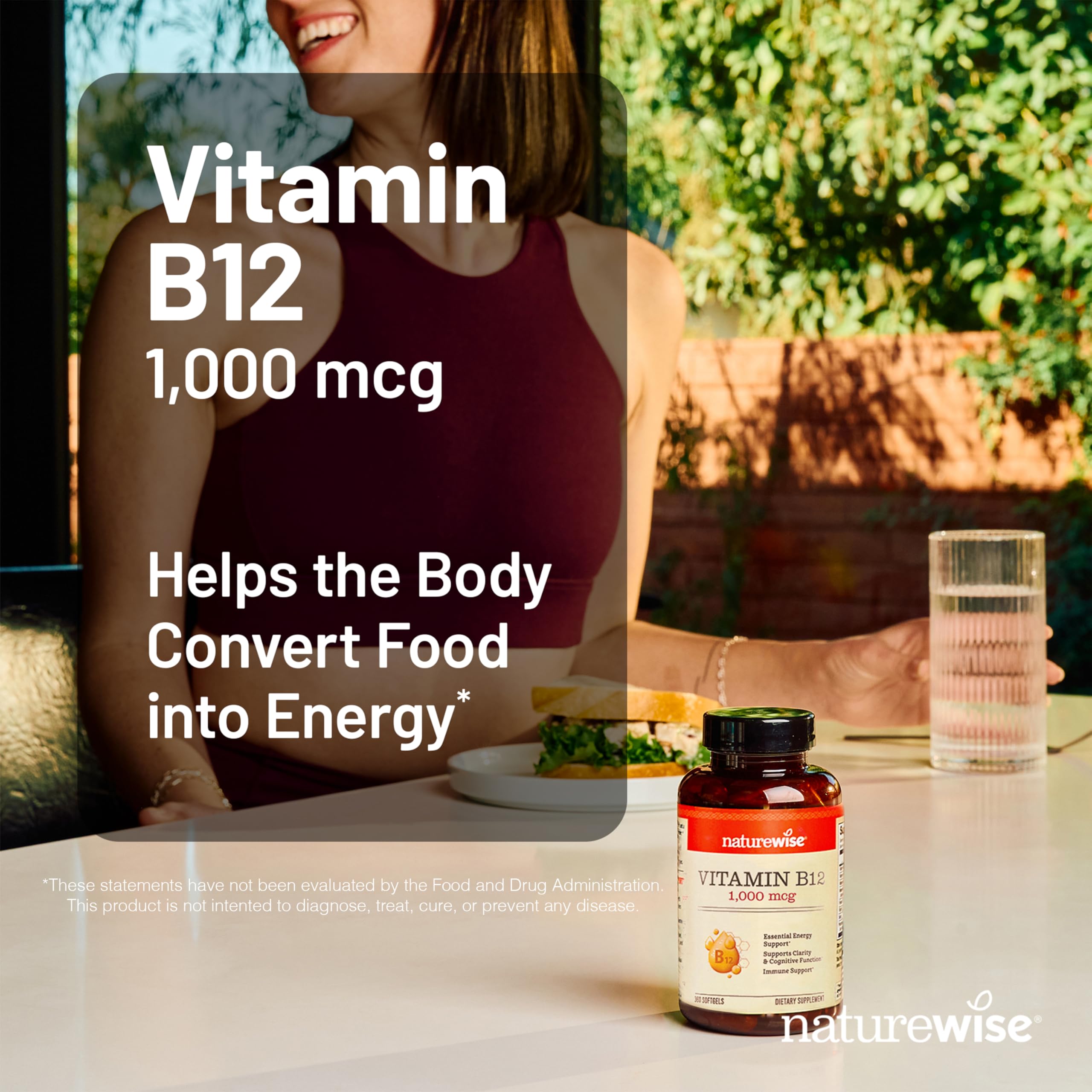 NatureWise Vitamin B12 dietary supplement packaging details