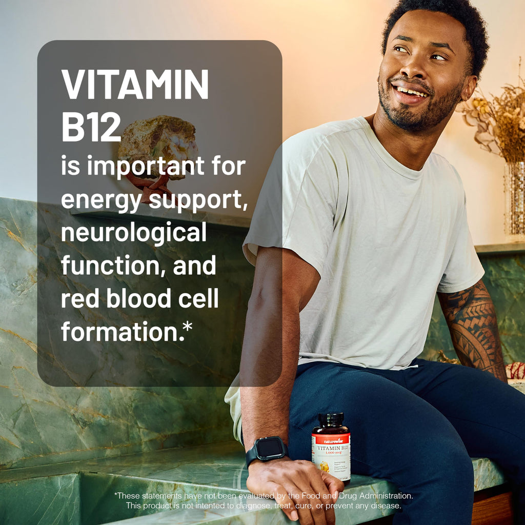 NatureWise Vitamin B12 non-GMO and gluten-free seal