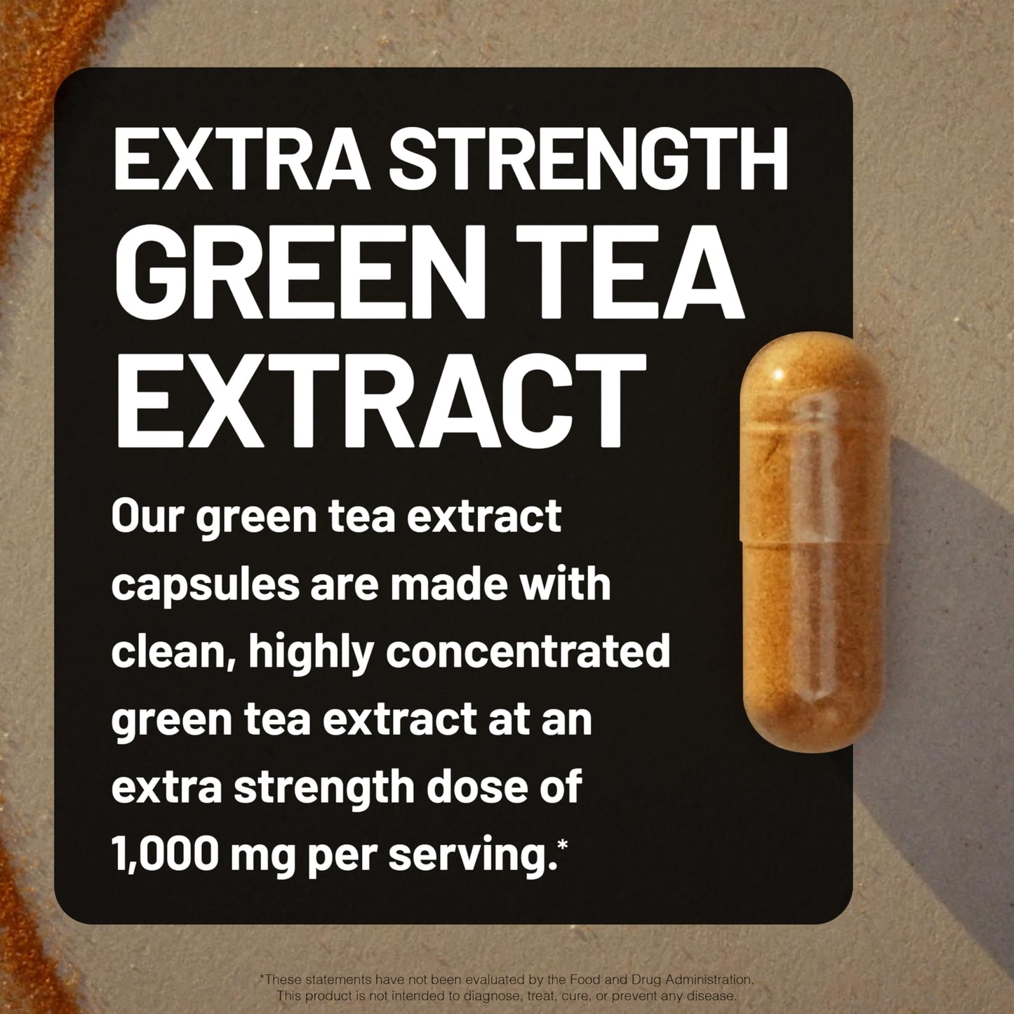 NatureWise Green Tea Extract 1000mg bottle beside green tea leaves