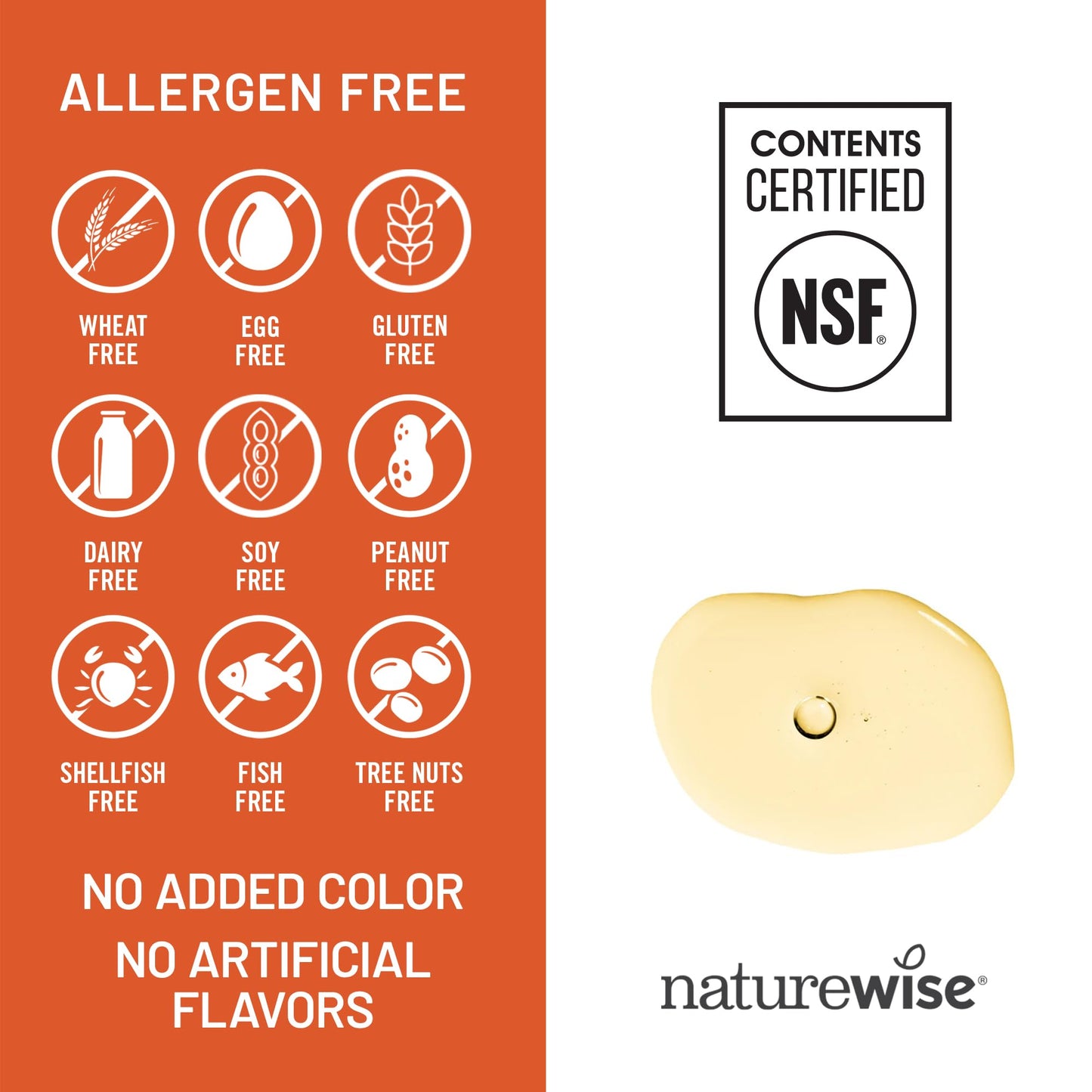 Premium authentic NatureWise Vitamin E softgels container highlighting skin and heart health benefits.