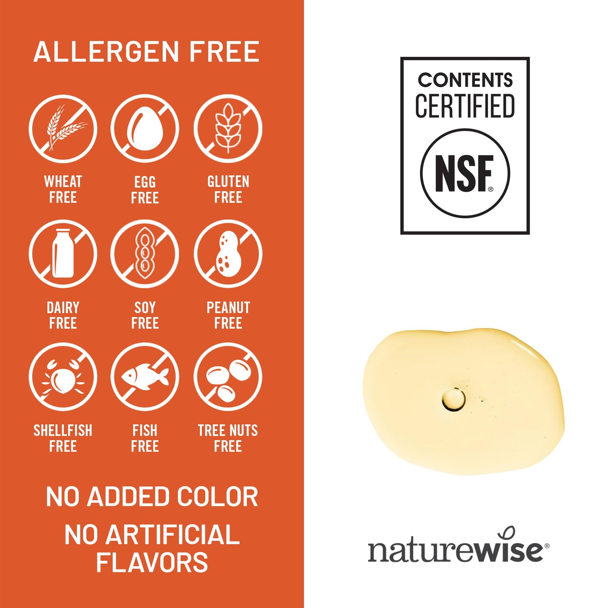 Premium authentic NatureWise Vitamin E softgels container highlighting skin and heart health benefits.