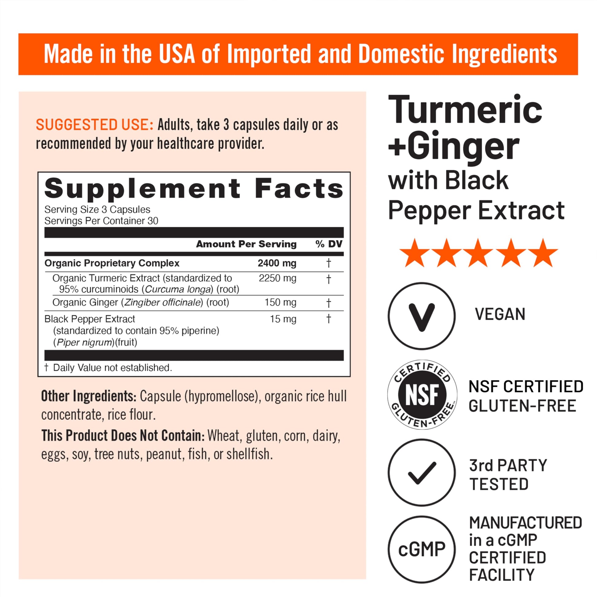Top view of NatureWise Turmeric Curcumin bottle cap